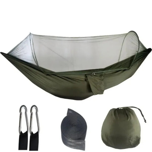 e0ba5534d51f4ba3 Outdoor Camping Hammock With Mosquito Net Lightweight Hanging Hammocks High Strength Parachute Fabric Hanging Bed Net 250x120cm