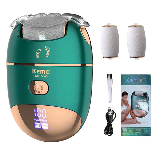KEMEI Electric Grinding Hard Rupture Trimmer Dead Skin Pedicure Rechargeable Foot Care Tool Remover Callus