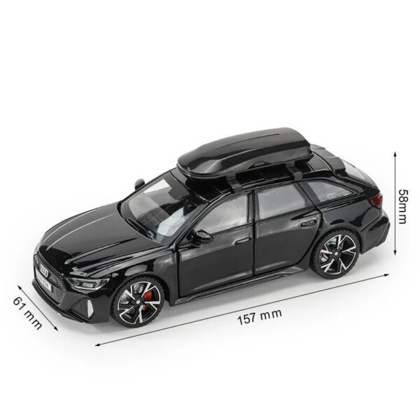 1:32 RS6 Model Car, Black Edition: Customized Kids Realistic Simulation, Diecast Metal, Perfect Gift for Boys