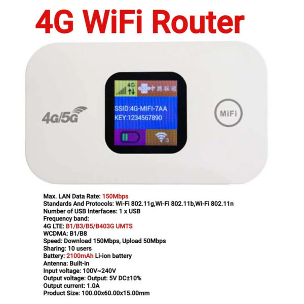 e0e9bd5738b967fa 4G Lte 150Mbps Portable Pocket Modem Wireless Wifi Router 2100mAh Mini Outdoor Hotspot Mifi with Sim Card Slot Repeater