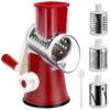 YNNICO Rotary Grater - Manual Mandoline Non-slip Suction Base, Vegetable Slicer