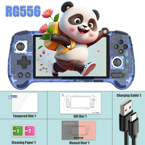 e0ed95e76dd9bcd8 ANBERNIC RG556 Retro Handheld Console 64bit Android 13 System Unisoc T820 5.48-inch AMOLED Screen Hall Joystick Game Player