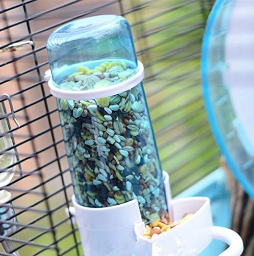 e0f290255868ee6f Pet Feeder Automatic,Bird Hamster Small Animal Feeder, Automatic Feeding Device Dispenser for Hamster Bird Pigeon Parrots Mini Hedgehog with Holder (5.90x2.83x6.10in)