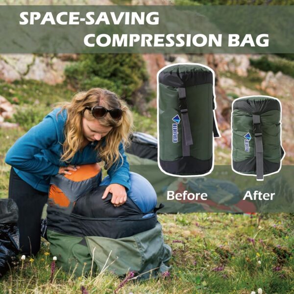 e0fba492f0615b2c TRIWONDER Compression Sack Nylon Compression Stuff Sack Compression Stuff Sack Sleeping Bag Stuff Sack Ditty Bags with Dust Flap for Backpacking, Hiking, Camping, Traveling