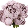 e112addb973e1aa7 Duovlo Springs Flowers Artificial Silk Peony Bouquets Wedding Home Decoration,Pack of 1 (Spring Red)