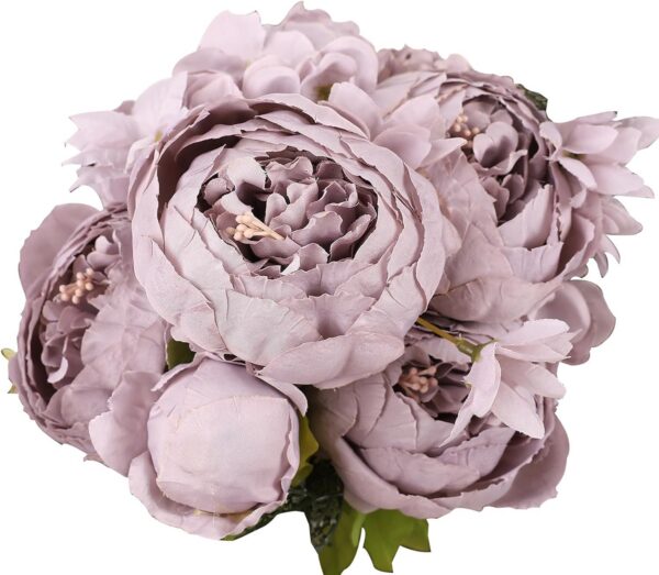 e112addb973e1aa7 Duovlo Springs Flowers Artificial Silk Peony Bouquets Wedding Home Decoration,Pack of 1 (Spring Red)