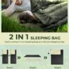 Sleeping Bag, Ohuhu Lightweight Sleeping Bag 3 Season Warm Weather Portable Compact Sleeping Bags for Adult Kids with Carry Bag for Camping Hiking Backpacking and Outdoors 59℉-77℉