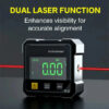 e13a2454ae9a1b25 NEW 4-Side Magnetic Digital Angle Gauge With Laser Electronic Protractor Horizontometer Inclinometer Angle Ruler Slope Measuring