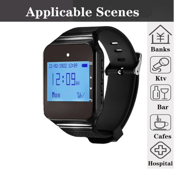 Restaurant Pager Wireless Waiter Calg System Watch Receiver Call Button For Cafe Cic Dentist