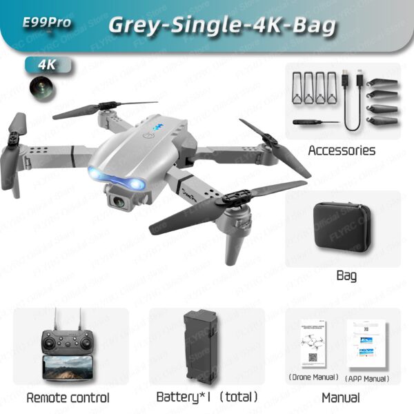 e1513163a2f8c5fb New MINI E99Pro Drone 4K Professinal With Wide Angle Dual HD Camera Foldable RC Helicopter 5G WIFI FPV Height Hold Apron Sell