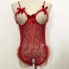 e15ce9b106e281bb Sexy lace lingerie plus-size women's underwear lace shaping bow-decorated sexy exotic style close-fitting dress suit