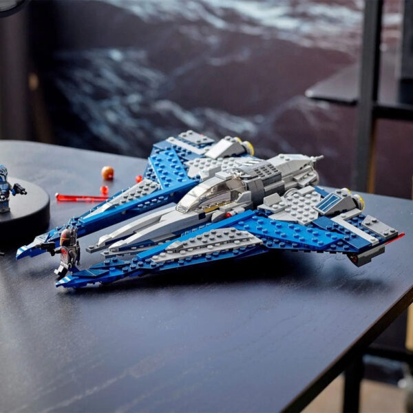 e1607016de5af4cd HOT TOY WARS 75316 Mandalorian Starfighter Space Fighter Spaceship Model Building Blocks Bricks Toys Kid Christmas Gift