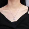 e168575fab2ccd4e 100% Real Moissanite Pendant Necklace D Color 1 Carat GRA Certificate for Women Wedding Bridal S925 Sterling Silver Fine Jewelry