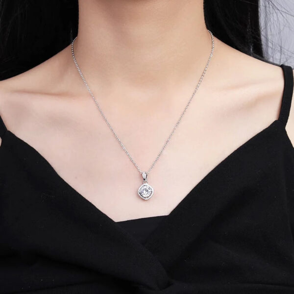 e168575fab2ccd4e 100% Real Moissanite Pendant Necklace D Color 1 Carat GRA Certificate for Women Wedding Bridal S925 Sterling Silver Fine Jewelry