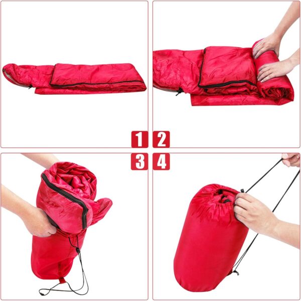 e1799fb1473bd161 Holdfiturn Sleeping Bags for Adults, Backpacking Lightweight Waterproof Single Sleeping Bag, Rectangular Envelope Sleeping Bag, 3 Seasons of Camping Hiking and Outdoors for Adults & Kids Red