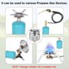 e18382917700c992 Adiwo Gas Tank Refill Adapter, Portable Outdoor Gas Tank Refill Adapter, Spiral Valve Adapter, Outdoor Portable Air Pressure Valve Charging Valve, Multi-Function Camping Tank Exhaust Valve