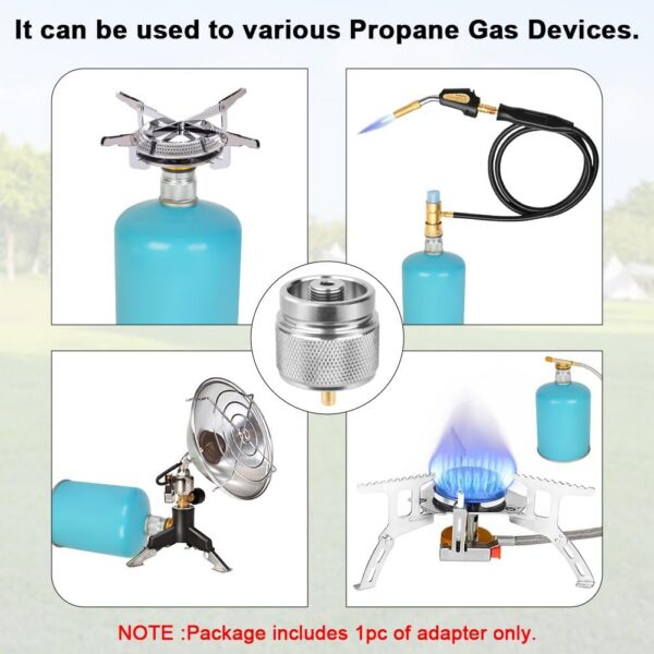 e18382917700c992 Adiwo Gas Tank Refill Adapter, Portable Outdoor Gas Tank Refill Adapter, Spiral Valve Adapter, Outdoor Portable Air Pressure Valve Charging Valve, Multi-Function Camping Tank Exhaust Valve