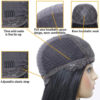 e1a2aab49bef2f2b 99J Colored Short 180D Straight Brazilian Human Hair Bob Wigs with Bangs Remy Full hine Made for Women Hightlight Bury