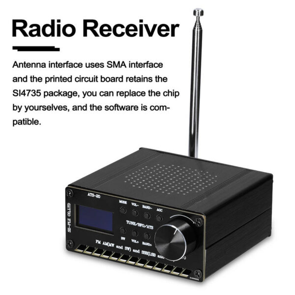 ATS-20 SI4735 Full Waveband Receiver FM AM (MW SW) SSB (LSB & USB) Covering Commercial Amateur Radio Bands