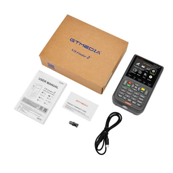 GTMEDIA V8 Finder2 Satellite Finder Digital FTA DVB-S/ S2/ S2X Signal Detector Receiver LCD Screen for Adjusting Sat TV Dish
