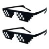 Lorigun Thug Life Pixel Sunglasses for Party, Deal with it Glasses Bachelor Part