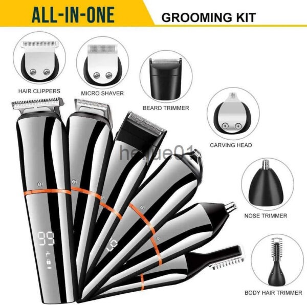 e1c73bb13802019f Shavers Original Digital Display All In One for Men Eyebrow Beard Trimmer Electric Hair Clipper Grooming Kit Haircut x0918