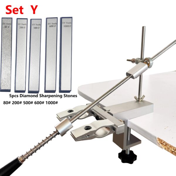 e1d34340fa0b56f5 S09 New Design Professional Fixed Angle Apex Knife Sharpener Kitchen Knife tools Knife Sharpening System with diamond stones Set
