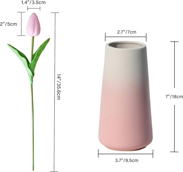Mandy's 20pcs Red Artificial Tulip Silk Fake Flowers 13.5" for Mother's Day Easter Valentine’s Day Gifts in Bulk Home Kitchen Wedding Decorations
