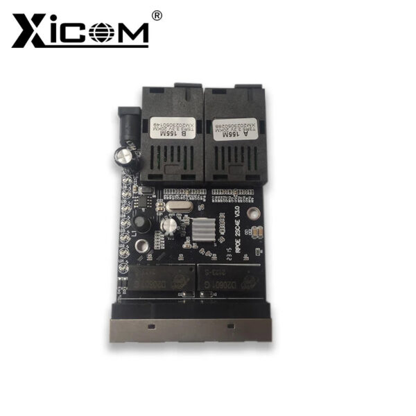 10/100M Fast Ethernet Switch Fiber Reverse POE Singlemode 2 SC Fiber Port 4 RJ45 Optical Media Converter PCBA placa metro Board