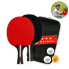 e1f0496ece8532ec Table Tennis Racket 2 Rackets & 3 Balls Table Tennis Paddles Professional Ping Pong Paddle with Bag for Beginners Training Game