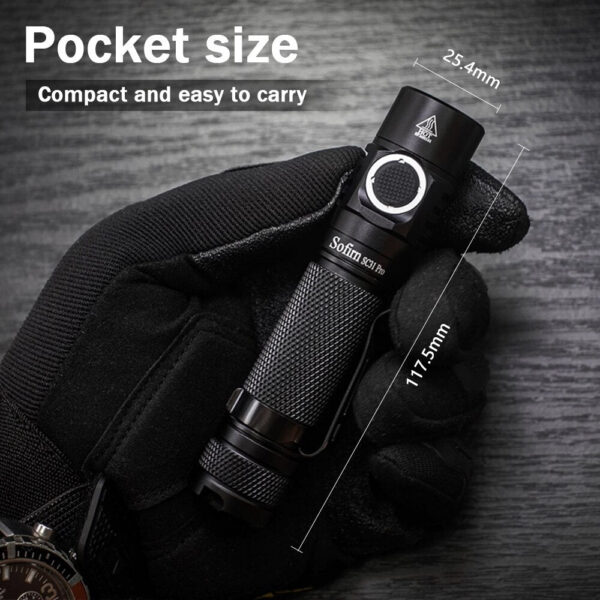 Sofirn SC31 Pro LED Powerful Rechargeable 18650 Torch USB C SST40 2000LM Anduril Outdoor Tactical Flashlight