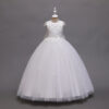 e1fedb02c384697a Flower girl's birthday communion party beaded 2024 New Year's Christmas Girl Princess flying sleeve Tutu small dress