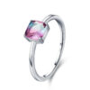 e207ca5397e14984 Modian Fashion Cocktail Color Ring Pure 925 Sterling Silver 6 Shape Geometric Tourmaline Finger Rings for Women Fine Jewelry