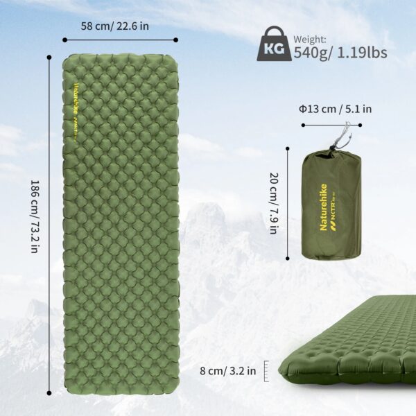 Naturehike 2024 New Camping Mattress 4.6 High R-Value Ultralight Folding Beach Air Sleeping Pad Outdoor Hiking Air Mattress