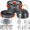 Cooking set Camping Cookware Travel Tableware Outdoor Picnic Set Teapot For 2-3 Peaple Non-stick pots assorted sets