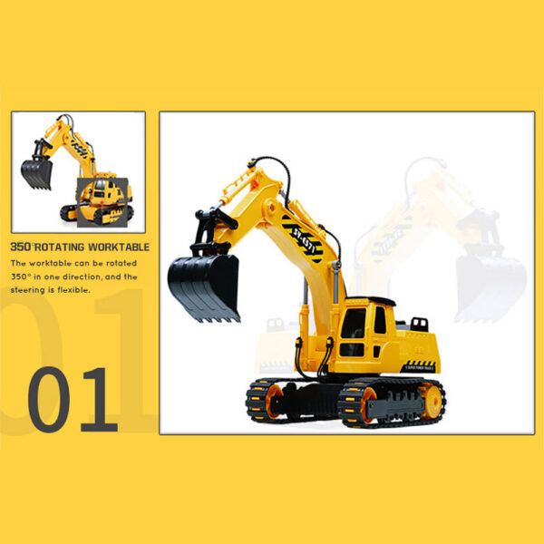 Double E RC Excavator Truck 11CH crawler Tractor Model Engineering Car 2.4G Radio Remote Controlled Electric hine Kid Toy