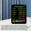 e255925c42d43633 6 In 1 Quality Monitor Multifunctional Automatic Indoor Office Wall Hanging Screen Display Air Detector