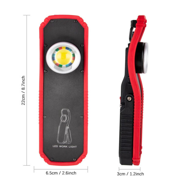 e25bb2a72eae0b01 Portable LED COB Flashlight Torch USB Rechargeable Magnetic Lantern Camping Hanging Hook Lamp High-Low Modes Lighting Work Light