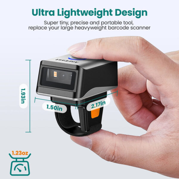 Bluetooth Wireless Mini Finger Reader 2D Barcode Scanner Android IOS PC PDF417 Data Matrix Ring Scanners