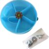 Bird Creative Foraging System Wheel Seed Food Ball Rotate Training Toy for Small and Medium Parrots Parakeet Cockatiel Conure (Blue)