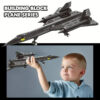 Military Technical USA SR71 Blackbird Stealth Supersonic Reconnaissance Aircraft Building Blocks Fighter Model Brick Kid Boy Toy
