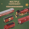 e2b14c0116b72eb5 Christmas Series Classical Remote Control Small Tracks Electric Steam Track Train Model Lights Children's Holiday Gifts