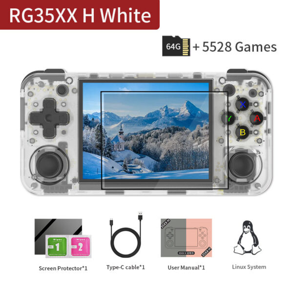 ANBERNIC RG35XX H Handheld Game Console Linux 3.5 inch IPS Screen H700 Retro Video Player 3300mAh 64G 5528 Classic Games