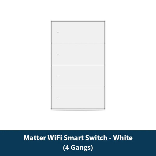 e2ce8d203b7d133e Zemismart Matter WiFi 1 2 3 4 6 Gangs Smart Wall Light Switch Neutral Required with Big Button SmartThings App Homekit Control