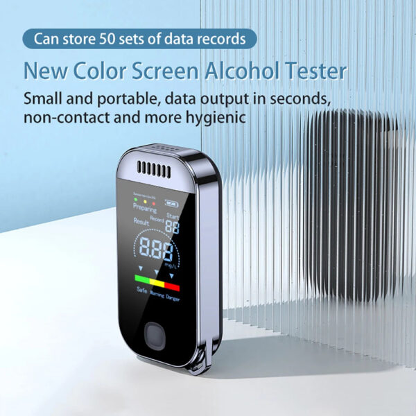 e2cf9f18bf9cf663 NEW Digital Breath Alcohol Tester Professional Breathalyzer With LCD Display USB Rechargeable Electronic Alcohol Tester Keychain