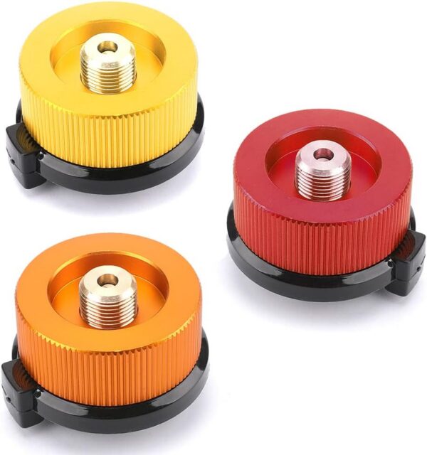 Camping Nozzle Bottle Convert Adapter Connector Stove Connector for Camping Gas Butane Canister to Screw Gas Cartridge Gas Canisters for Camping Stove （Long Tube)
