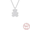e2f03be353e476ba New Sier 3D Full Diamond Teddy Bear Necklace
