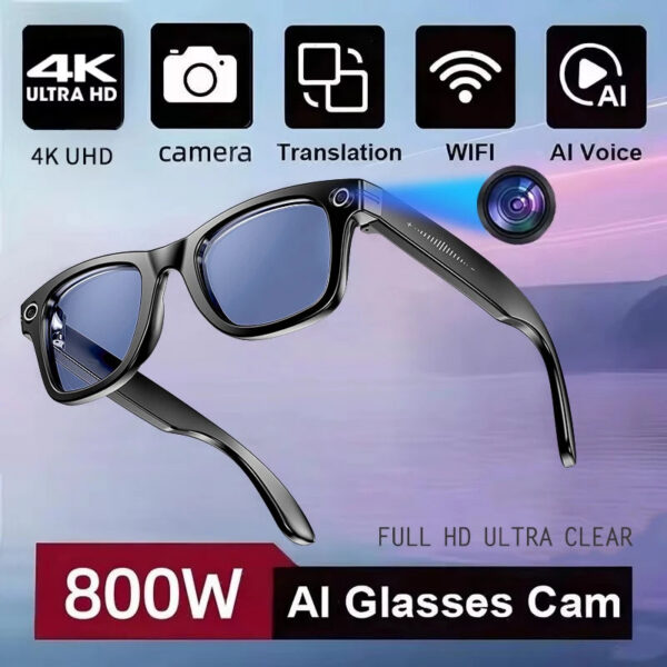 e2f4432aa1b2ca17 New 800W Camera AI Glasses Men Color-Changing Smart Translation Glasses Photo Video Recording Waterproof Call Smart Sunglasses