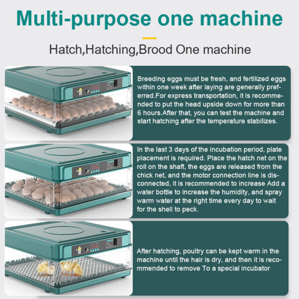 9-15 eggs incubator for Chicken Goose Bird Quail Automatic Equipment Hatchery Incubation Tools EU/US/UK Plug