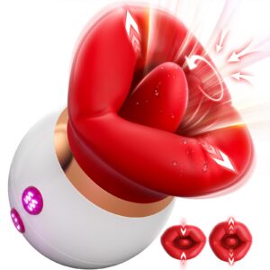 e31bbc2dfbd53d6a Vibrator Adult for Women - 3IN1 Mouth-Shaped Vibrator, 10 Tongue Licking 3 Sucking Nipples Anal Clit Sucker Vibrater, G Spot Vibrators Clitoral Stimulator Couples Sex Toys